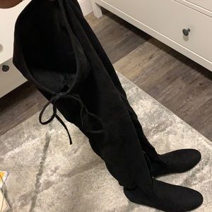 Boohoo knee high sock boot